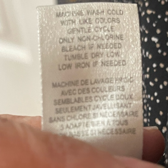 DR2 by Daniel Rainn women's black floral short cap sleeves Size L Pre-loved EUC - Picture 5 of 9